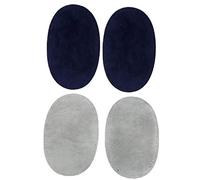 B Baosity Patchs Ovale Tissu de Suède Applique à Coudre Protection de Coude Genou Bleu Gris