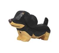 B Baosity Petite Figurine de Teckel Mignonne en Bois Sculpté - Décoration pour La Maison.