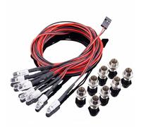 B Baosity Phare Véhicule Éclairage Avant Arrière RC Accessoires Modélisme Diodes LED Montage Facile Adapté aux Amateurs de Loisirs Créatifs Circuits Nocturnes, 8 Lights