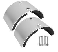 B Baosity Pièces Industrielles Repose-jambes pour Échasses de Chantier Appui-mollet Sangle de Mollet Support Courbé Aluminium Lisse avec Coussinet Antiroulement