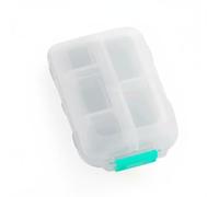 B Baosity Pilulier Hebdomadaire Boîte à Médicaments Distributeur Compartiments Organisateur Sécurisé en PP avec Protection Contre l'Humidité et Verrou Externe, Blanc, 10-Grilles