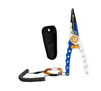 B Baosity Pince de Pêche, Outil pour Leurres, Débrancheur D'hameçons à Anneau Brisé, Compacte en Aluminium, Idéale pour Les Sorties de Pêche (Cadeau), Bleu Argenté