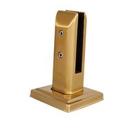 B Baosity Pince En Verre Support de Tablette Pince Fixation Structure Vitrée En Acier Inoxydable Montage Mural Adapté Entrée Terrasse, or