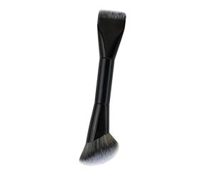 B Baosity Pinceau de Teint Brosse Estompeuse Pinceau Biseauté Outil de Beauté Multifonctionnel à Double Embout avec Fibres Souples Approprié pour Maquillage Qu, Noir