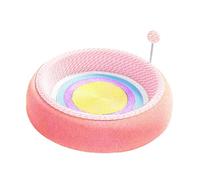 B Baosity Planche Griffoir Support Lit Carton Corde Jute Pad Grattage Multifonction Balles Entretien Facile Convient à L'Entraînement Loisir Domestique ANI, Rond