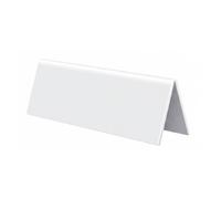 B Baosity Plaque de Bureau Réutilisable Plaque Nom Panneau Table Effaçable Acrylique Blanc Double Face Visibilité Claire Gain de Place Adaptée aux Espaces de Travail Réception Événements Séminaires