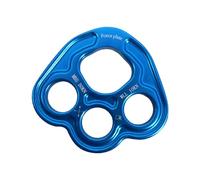 B Baosity Plaque de Fixation pour Cordes avec 4 Trous et Matériau Métallique, Plaque d'ancrage et D'organisation de Descente, Séparateur de Corde Portab, Bleu