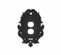 B Baosity Plaque Interrupteur Murale Baroque Plaque Murale Prise Interrupteur Décor Mur Style Traditionnel Luxueux Protection Contre et Usure Fixation Rapide, V969-B