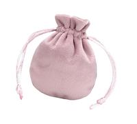 B Baosity Pochette à Cordon Bijoux Sac de Rangement Organisateur Accessoires Velours Doux Intérieur Protection Idéale pour Mariages Fêtes Anniversaires Cadeaux, Rose Clair 7.5 X 9.5 Cm