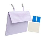 B Baosity Pochette de Rangement Suspendue pour Cage d'animal de Compagnie, Gain de Place, Sac Isotherme Portable, Pochette Rafraîchissante pour Animaux de C, Violet avec 2 Boîtes