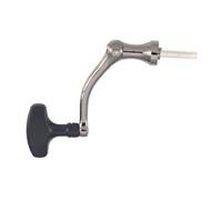 B Baosity Poignée de Moulinet de Pêche Accessoire Bras Métal Poignée Souple Caoutchouc Installation Facile Adaptée pour Pêcheur Réparation D'Équipemen, Petit Gris