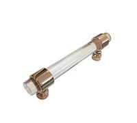 B Baosity Poignée de Porte En Métal Acrylique, Bouton de Tige Cylindrique, Bouton de Meuble 8 Mm X 90 Mm, Or Rose 120mm