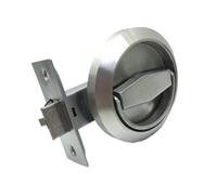 B Baosity Poignée de Porte Encastrée En Acier Inoxydable, avec Anneau et Bouton Rond, pour Couloir Ou Débarras, Verrouillage latéral simple
