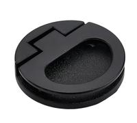 B Baosity Poignée Encastrée Ronde de 44 Mm, Installation Facile, Polyvalente pour Tiroir, Casier, Porte Coulissante, Noir