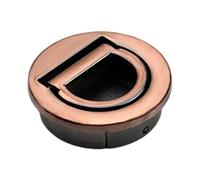 B Baosity Poignée Encastrée Ronde pour Porte, Gain de Place, Installation Facile et Multifonctionnelle pour Armoire, Bronze Rouge