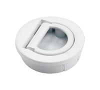 B Baosity Poignée Encastrée Ronde pour Porte, Gain de Place, Installation Facile et Multifonctionnelle pour Armoire, Blanc