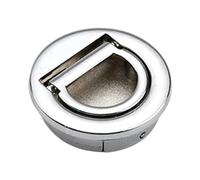 B Baosity Poignée Encastrée Ronde pour Porte, Gain de Place, Installation Facile et Multifonctionnelle pour Armoire, Argent Brillant