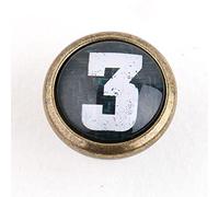 B Baosity Poignées Rondes pour Tiroirs de Placard, Boutons de Porte de Poubelle, Chiffre 3, Taille Unique