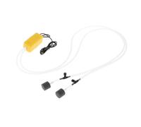 B Baosity Pompe D'oxygénation pour Aquarium à Double Sortie, Aérateur Compact et Puissant, Idéale pour L'extérieur, Jaune