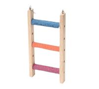 B Baosity Pont d'escalade pour Oiseaux, échelle et Perchoir pour Perroquets, Jouet à Mâcher Interactif en Bois pour l'exercice des Perruches Calopsittes, A 20cmx10cm