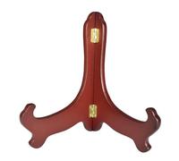 B Baosity Porte-assiettes, Support Chevalet En Bois pour Cadre Photo, Présentoir à Assiettes pour Photos, Décoration Intérieure, Anniversaires, Commerce, Rouge Petit