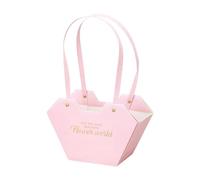 B Baosity Porte-bouquet de Fleurs, Rangement, Boîte Cadeau, Sac Fourre-tout, Emballage Cadeau Floral, Papier, Matériau Robuste pour La Fête Des Mères, La Saint-, Rose