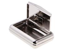 B Baosity Porte-Cigarette en Acier Inoxydable avec Humificateur Paquet - Cave à Cigares - Cadeau de Stockage de Tabac Titulaire