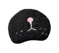 B Baosity Porte-Moustaches de Chat, Accessoire de Rangement pour Moustaches de Chat, Ornement en Fibre de Laine, Idéal pour Les Souvenirs Commémoratifs, Noir