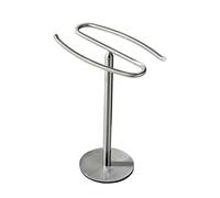 B Baosity Porte-serviettes/porte-colliers En Acier Inoxydable de 30 Cm de Haut, Antirouille, Base Antidérapante, Accessoire Polyvalent pour Salle de Bain et Cui, Argenté