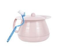 B Baosity Pot de Chambre Maison Pot à Uriner Ménage Seau de Toilette Portable avec Poignée Solide Couvercle Hermétique Nettoyage Facile pour Enfants Adultes Uti, Rose