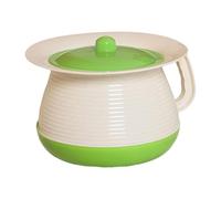 B Baosity Pot de Chambre Urinoir Portatif avec Couvercle Poignée Intégrée En PP Réutilisable et Nettoyage Aisé Adapté pour Chambre Extérieur Longue Dista, Vert