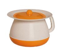 B Baosity Pot de Chambre Urinoir Portatif avec Couvercle Poignée Intégrée En PP Réutilisable et Nettoyage Aisé Adapté pour Chambre Extérieur Longue Dista, Orange