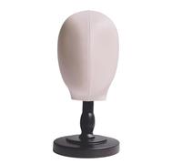 B Baosity Présentoir à Perruques et Chapeaux En Cuir PU, Support pour écouteurs et Têtes de Mannequin, Support de Rangement Professionnel pour Casquettes avec B, base noire