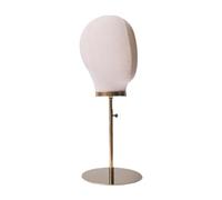 B Baosity Présentoir de Perruque, Modèle de Tête de Mannequin, Tour de Tête à La Mode 54cm, Base Métallique Polyvalente pour Salon de Coiffure, Lin Beige