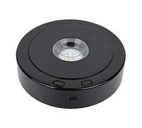 B Baosity Présentoir Rotatif LED, Présentoir Rotatif pour Expositions de Modèles 3D avec éclairage, Montres de Mariage, Cristaux, Objets d'art en Verre, Pla, Noir