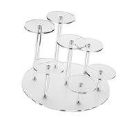 B Baosity Présentoir surélevé En Acrylique à Plusieurs Niveaux, Support Cadeau Facile à Nettoyer, Présentoir à Bijoux pour Petites Figurines et Bracelets, Clair