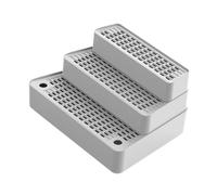 B Baosity Rampe pour Bac à Litière Automatique pour, Marchepied Amovible avec Pieds Antidérapants, étanche, 3 Marches pour Petits Chats, Gris Clair