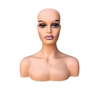 B Baosity Réaliste Femme Mannequin Tête Perruque Support Porte-perruque Mannequin Perruque Support pour Lunettes Perruque Faisant Style Collier, styler un