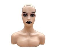 B Baosity Réaliste Femme Mannequin Tête Perruque Support Porte-perruque Mannequin Perruque Support pour Lunettes Perruque Faisant Style Collier, D