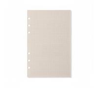 B Baosity Recharge Papier Feuilles Reliure Carnet Organisation Polyvalente Papier Lisse pour Journal Organisation Travail Bureau, A5, Grille