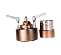 B Baosity Réchaud à Alcool Portable Brûleur à Alcool Mini Compact Métal Léger Stockage de Carburant pour Cuisson Barbecue Camping Adapté Aux, avec Anneau Coupe-vent
