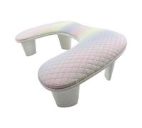 B Baosity Repose-bras En Forme de U, Accoudoir de Manucure Confortable, Outil de Manucure Amovible et Respirant, Portable pour Les Salons de Technologie, Grille colorée