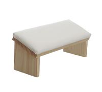 B Baosity Repose-main Manucure Coussin Appui-bras Table Antidérapant Support Bois Doux Imperméable Résilient Nettoyage Facile Adapté pour Salon de Manucure, Blanche