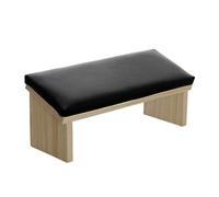 B Baosity Repose-main Manucure Coussin Appui-bras Table Antidérapant Support Bois Doux Imperméable Résilient Nettoyage Facile Adapté pour Salon de Manucure, noir