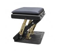 B Baosity Repose-pieds Voiture Appui-jambes Support Pieds Plateforme Ergonomique Conception Pliable avec Cadre Métallique et Base Robuste Hauteur Ajustable avec, Noir, Noir