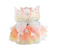 B Baosity Robe pour Chien, Vêtements de Princesse pour Chiens et Chats, Accessoires Photo, Robe de Princesse pour Chat, Costume de Papillon pour Fête, Je