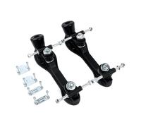 B Baosity Roller Skate Base Plaque Double Rangée Support avec Frein Absorbeur Choc Pièces en PP et Acier Fonction Stabilité Confort Adaptée Au Bricolage Patinag, Frein PU 23.8 Cm