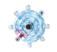 B Baosity Roue Rotative pour Perroquet, Hochet, Jouet pour Oiseaux Portable et Facile à Installer, Jouet Interactif D'enrichissement, Jouet d'exercice P, Bleu