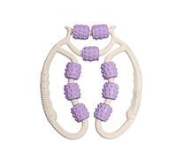 B Baosity Rouleau de Massage Manuel pour Les Jambes, Appareil de Massage Des Tissus pour La Relaxation, avec Poignée Antidérapante En Polypropylène, Co, Violet