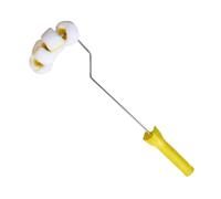 B Baosity Rouleau de Peinture pour Tube Cadre Brosse à Peinture pour Tuyau Rond Poignée Légère Accessoire de Bricolage pour Peinture de Tubes Adapté à La Rénova, à 4 Roues